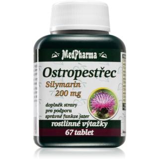 MedPharma Ostropestřec silymarin 200 mg tablety pro podporu funkce jater 67 tbl