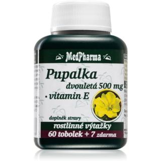 MedPharma Pupalka dvouletá 500 mg + vitamin E tobolky pro podporu ochrany buněk před oxidativním stresem 67 ks