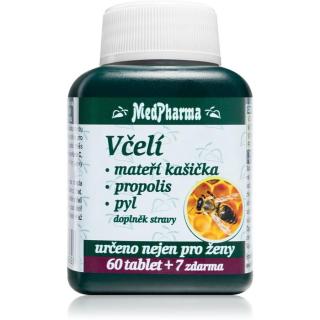 MedPharma Včelí mateří kašička + propolis + pyl tablety pro podporu duševní rovnováhy 67 tbl