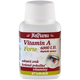 MedPharma Vitamin A 6000 I.U. Forte tobolky zrak a pokožka 67 ks