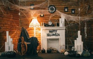Mehofond-pozadí pro fotografování Halloween Horror