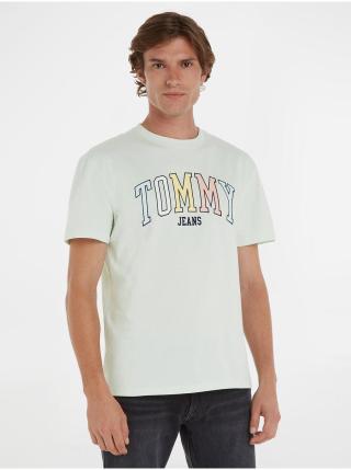 Mentolové pánské tričko Tommy Jeans College Pop Tommy Tee