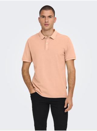 Meruňkové pánské basic polo tričko ONLY & SONS Travis