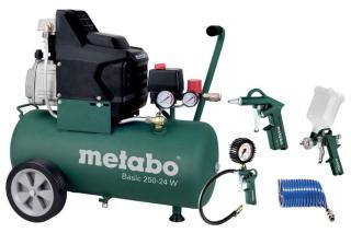 Metabo kompresor Basic 250-24 W + LPZ 4 Set  - rozbaleno