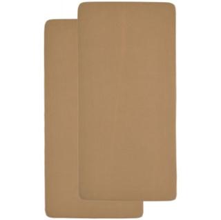 Meyco Prostěradlo Jersey Fitted Sheet 2 Pack 60 x 120 Toffee