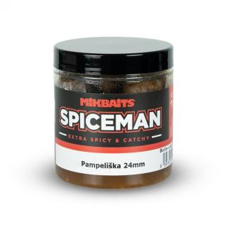 Mikbaits boilie v dipu spiceman pampeliška 250 ml - 24 mm