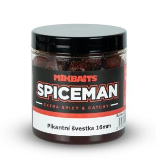 Mikbaits boilie v dipu spiceman  pikantní švestka 250 ml - 16 mm