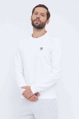 Mikina adidas Originals pánská, bílá barva, s aplikací