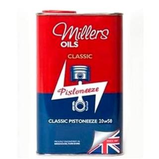 Millers Oils Špičkový minerální olej Classic Pistoneeze 20W-50 1l pro auto a moto veterány