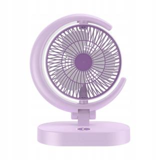 Mini Stolní Ventilátor Nastavení Rotace Fialová