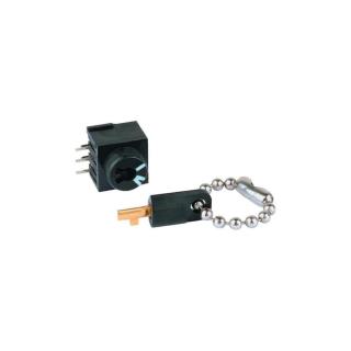 Miniaturní klíčový spínač THT Mentor, montážní průměr 7,8 mm