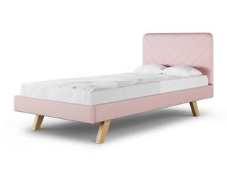 MINKO Čalouněná jednolůžková postel STITCH do dětského pokoje Zvolte barvu: Růžová