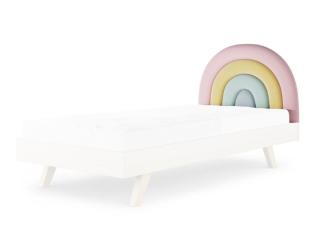 MINKO Čalouněné čelo k posteli RAINBOW ve tvaru duhy Zvolte barvu: Pastelová