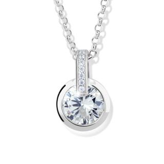 Modesi Okouzlující stříbrný náhrdelník se zirkony M41063