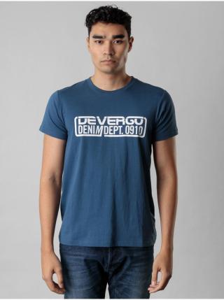 Modré pánské tričko s potiskem Devergo