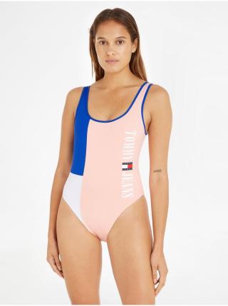 Modro-růžové dámské plavky Tommy Hilfiger Underwear One Piece Runway