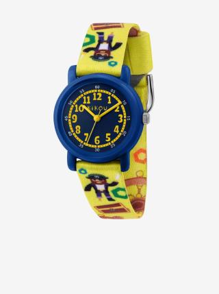 Modro-žluté dětské hodinky s motivem pirátů Kikou