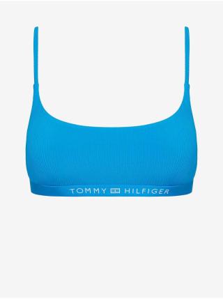 Modrý dámský horní díl plavek Tommy Hilfiger Tonal Logo Bralette
