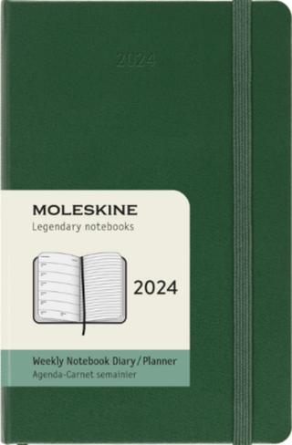 Moleskine Plánovací zápisník 2024 zelený S, tvrdý