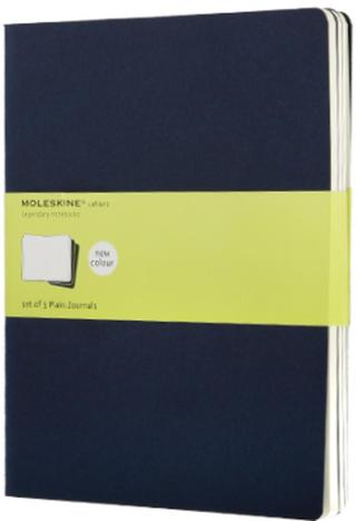 Moleskine - sešity - 3ks čisté, modré XL