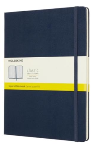 Moleskine - zápisník tvrdý, čtverečkovaný, modrý XL