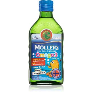 Möller’s Omega 3 Ovocná příchuť rybí olej doplněk stravy 250 ml