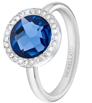 Morellato Ocelový prsten s modrým krystalem Essenza SAGX15 54 mm