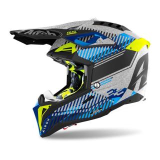 Moto přilba Airoh Aviator 3.0 Wave stříbrná/chrom 2022  XL