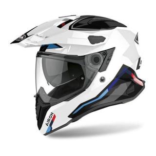 Moto přilba Airoh Commander Factor bílá lesklá  XL