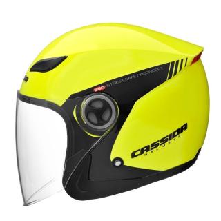 Moto přilba Cassida Reflex Safety  černá-fluo žlutá  XS