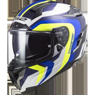 Moto přilba LS2 FF327 Challenger Galactic  Gloss White Yellow Blue