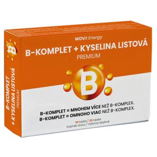 MOVIT ENERGY B-Komplet + Kyselina listová premium 30 tablet