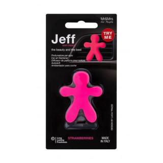 Mr&Mrs Fragrance Jeff Soft Touch Strawberries 1 ks vůně do auta unisex