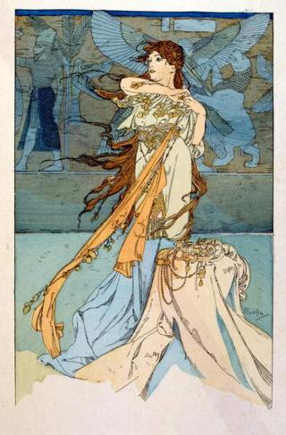 Mucha, Alphonse Marie - Obrazová reprodukce Illustration by Alphonse Mucha,