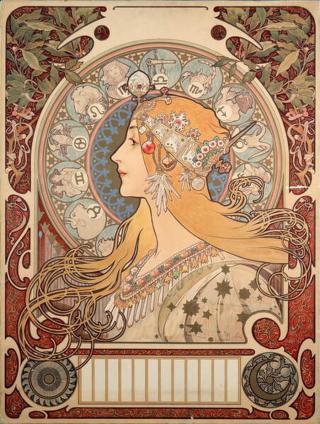 Mucha, Alphonse Marie - Obrazová reprodukce Poster by Alphonse Mucha  for the magazine “La plume””,