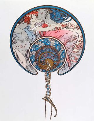 Mucha, Alphonse Marie - Obrazová reprodukce The Passing Wind Wars Youth Lithography,