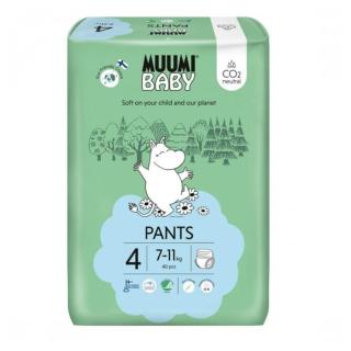 MUUMI BABY Walkers 4 Maxi 7-11 kg kalhotkové eko pleny 40 ks