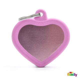 My family známka - Hushtag srdce, růžové 1 ks