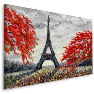 MyBestHome BOX Plátno Eiffelova Věž Mezi Barevnými Stromy Varianta: 30x20