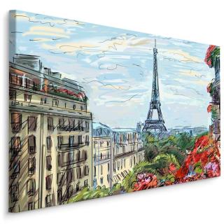 MyBestHome BOX Plátno Paříž v barvách Varianta: 120x80