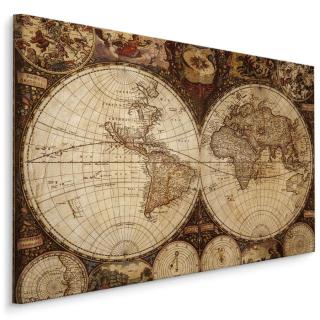 MyBestHome BOX Plátno Stará Mapa Světa Varianta: 30x20