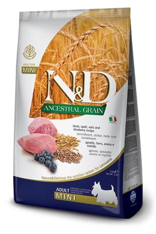 N&D Ancestral Grain Dog Adult Mini Lamb & Blueberry 2,5 kg