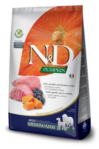 N&D Pumpkin Dog Adult Medium & Maxi Lamb & Blueberry 2,5 kg