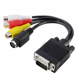 Na 3RCA převodník Vga na S-kabel pro video adaptér