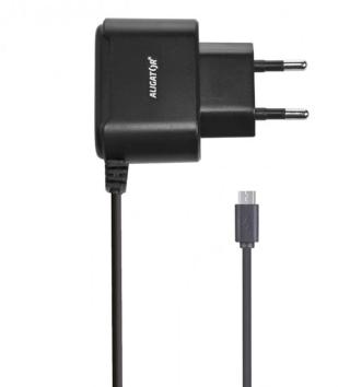 Nabíječka Aligator MicroUSB, 1A, 5V, pro všechny smartphony řady Sxxxx, Black