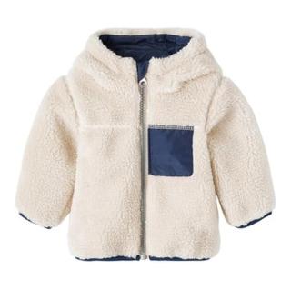 Name it Outdoor bunda Teddy Nbmmolav White čepice Gray