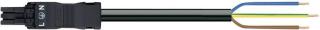 Napájecí kabel, otevřený konec WAGO 891-8993/205-201, zástrčka rovná, 1,5 mm2, černá, 2 m