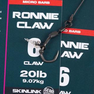 Nash návazec ronnie claw rig barbless 9,07 kg - velikost 8