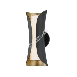 Nástěnné svítidlo JOSIE ocel/sklo zlatá/černá/opál G9 2x35W - HUDSON VALLEY