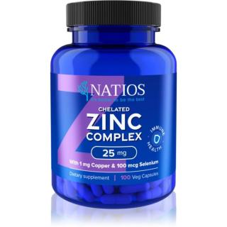 NATIOS Zinc chelat complex 25 mg kapsle krásné vlasy, nehty a pokožka 100 cps